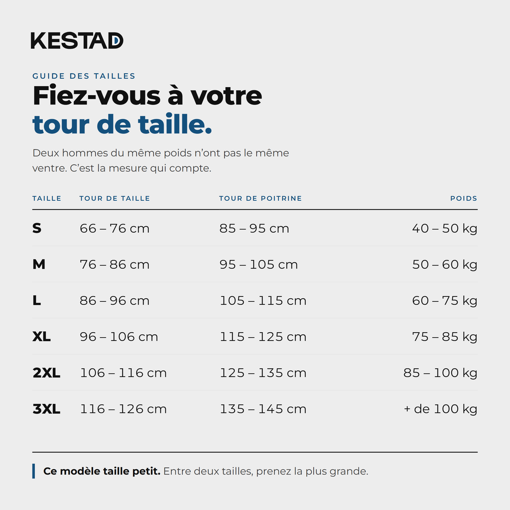 Guide des tailles KESTAD