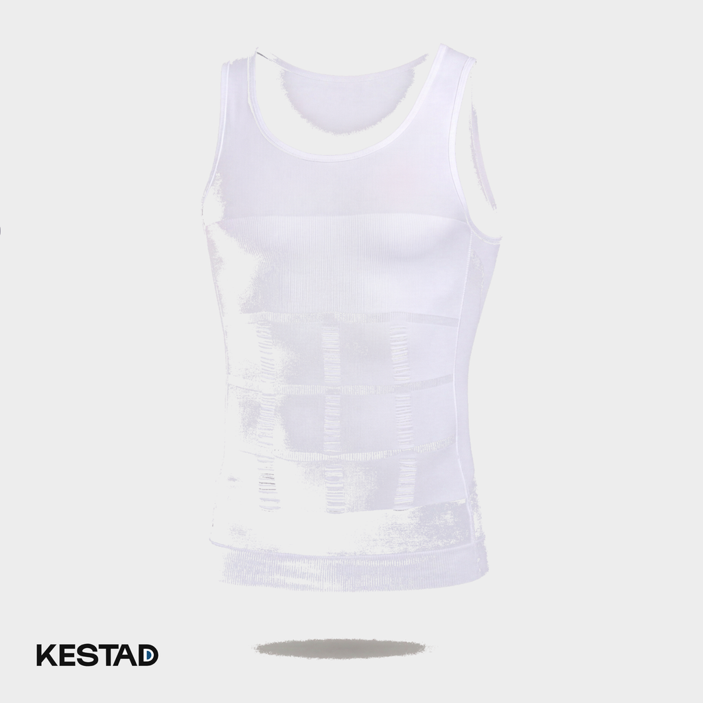 Débardeur de maintien KESTAD blanc, vu de face