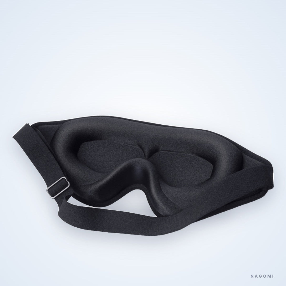 Masque de nuit 3D NAGOMI noir, coques moulées et sangle réglable