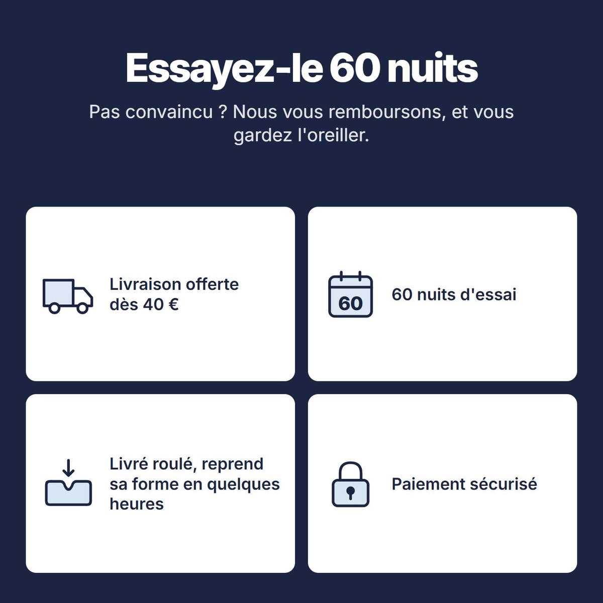 Essayez-le 60 nuits, livraison offerte dès 40 €